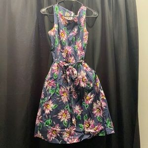 Blue floral dress